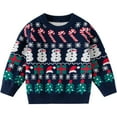 thumbnail image 1 of XEGLSBU Female Sweaters Toddler Baby Kids Girls Boys Christmas Knit Sweater Warm Pullover Casual Clothes Girls Sweaters 10-12 Hoodie Navy-2 Size 6-7 Years, 1 of 9
