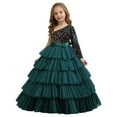 thumbnail image 1 of XEGLSBU Flower Girl Dress 4T Champagne Girls Sequin Dress for Birthday Party Piano Recital Evening Gown One Shoulder Elegant Tutu Green Size 9-10 Years, 1 of 4