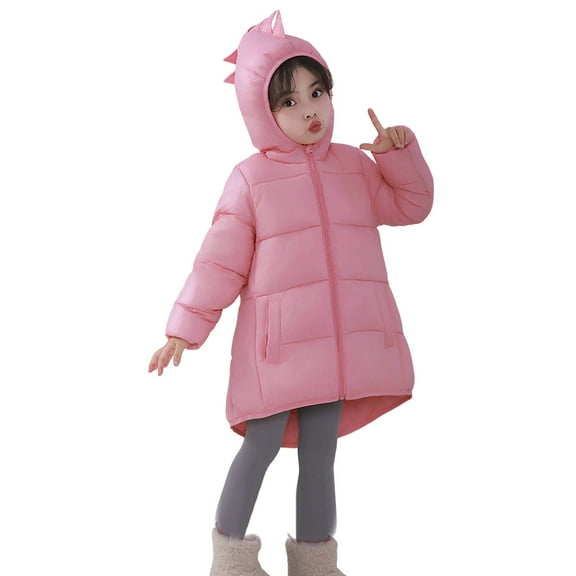 XEGLSBU Girls Coats Size 10-12 Black Girls Lightweight Down Jacket Winter Cartoon Short Coats for Kids Warm Thin Quilted Outerwear with Prints Girls' Outerwear Jackets & Coats Tan Pink Size 1-2 Years