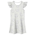thumbnail image 1 of XEGLSBU Girls Dresses Halloween Flutter Sleeve Nightgown Summer Casual Cartoon Digital Print Dress White Size 9-10 Years, 1 of 5