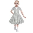 thumbnail image 1 of XEGLSBU Girls Dresses Polka Girls Dress Elegant Bodycon Short Sleeve Spaghetti Strap Summer Casual Party ( White-b Size5-6 Years ), 1 of 4