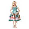 thumbnail image 1 of XEGLSBU Girls Dresses Size 10-12 Fancy Kids Child Girls Pageant Gown Christmas Xmas Dance Party Princess Dress Girls Dresses Size 7/8 1-Green Size 8-9 Years, 1 of 9