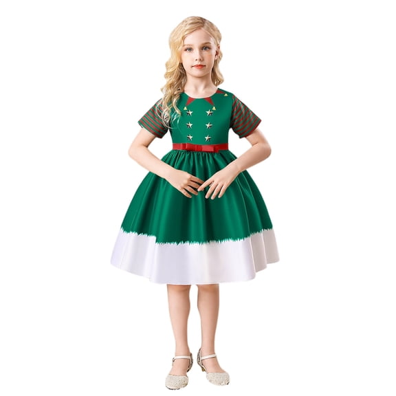 XEGLSBU Girls Dresses Size 10-12 Fancy Kids Child Girls Pageant Gown Christmas Xmas Dance Party Princess Dress Girls Dresses Size 7/8 2-Green Size 7-8 Years