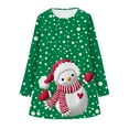 thumbnail image 1 of XEGLSBU Girls Dresses Size 10-12 Wedding Guest Toddler Baby Kids Girls Christmas Print Party Dress Princess Dresses Clothes Dresses for Girls Size 6 Green Size 11-12 Years, 1 of 4