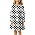 thumbnail image 1 of XEGLSBU Girls Dresses Size 12 Girls Dresses Casual Floral Print Long Sleeve Summer Dress for Toddler Kids Age 3 11 Years Cute Outfit for School Outdoor White Size 10-11 Years, 1 of 4