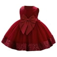 thumbnail image 1 of XEGLSBU Girls Dresses Size 5T Girls Formal Dress Gown with Sequins and Lace Trim for Pageants Parties And Red Size 6-9 Months, 1 of 4