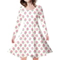 thumbnail image 1 of XEGLSBU Girls Dresses Size 8-10 Cute Floral Long Sleeve Dress for Girls Kids Midi Dress for Ages 6 14 for and Everyday Wear Dresses for Girls h-White Size 4-5 Years, 1 of 5