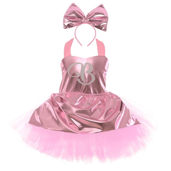 XEGLSBU Girls Dresses Tutu Dress Children's Performance Cos Dress Role Playing Children's Dress 1 12 Years Old Pink Size 0.5-1 Years