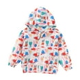 thumbnail image 1 of XEGLSBU Girls Fall Light Coat Children Fashion Cute Print Hooded Long Sleeve Hacket Zipper Hooded Windproof Coat Windbreaker Girls Size 8 Fall Light Coat Size 2-3 Years, 1 of 3