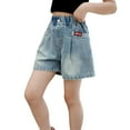 thumbnail image 1 of XEGLSBU Girls Jeans Shorts Plus Girls' Jeans Summer Denim Shorts for Girl Casual Four Button (b-Light Blue Size 11-12 Years), 1 of 8