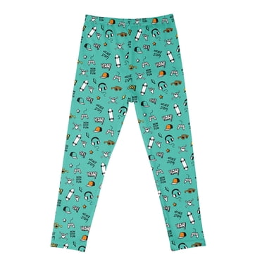 Girls Fun Multi Maths Formula School Print Leggings – Sizes 5-12 Years – Insanity Clothing