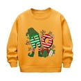 thumbnail image 1 of XEGLSBU Girls Long Sleeve Shirts Size 7-8 Children's Autumn and Winter Long Sleeve and Christmas Print Casual Thick Warm Round Neck Hoodie for Boys and Girls Yellow Size 6-7 Years, 1 of 3