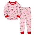 thumbnail image 1 of XEGLSBU Girls Pajamas Size 6/7 Toddler Girls Baby Soft Pajamas Toddler Flower Prints Long Sleeves Kid Sleepwear Top Pants Sets Outfits Girls Pajamas Size 14-16 Cotton Pink-C Size 7-8 Years, 1 of 5