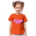 thumbnail image 1 of XEGLSBU Girls Shirts 5T Dinosaur Girl's Birthday Cute Shirts and T Shirt Short Sleeve (1Y 13Y) Orange Size 3-4 Years, 1 of 6