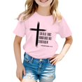 thumbnail image 1 of XEGLSBU Girls Shirts Size 7/8 Kids Graphic Short Sleeve T Shirt Unisex Casual Tee with Print for Boys and Girls Comfortable Playwear Light Pink Size 4-5 Years, 1 of 4