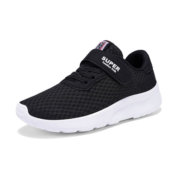 XEGLSBU Girls Shoes Size 1 Kids Girls Boys Running Shoes Lightwight Breathable on Athletic Sport Sneakers Black Size 33