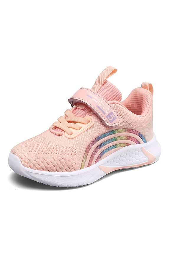Girls Shoes Size 12.5 Little Girls Children's Fashion Mesh Lace up Sneakers Color Matching Casual Comfortable Running Shoes Size 30