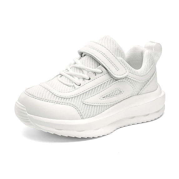 XEGLSBU Girls Shoes Size 13 White Children's Net Breathable Solid Color Flying Woven Sports Shoes for Boys and Girls School Casual Lightweight Soft Soled Shoes White Size 37