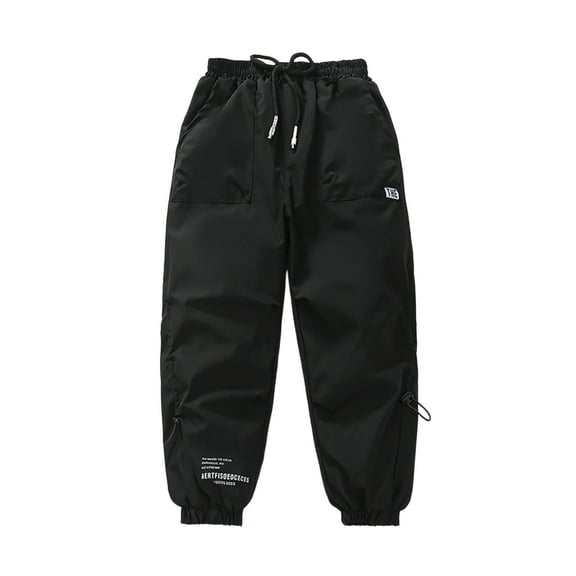 XEGLSBU Girls Snowpants Insulated Winter Windproof Ski Trousers for Kids Outdoor Activities Cold Weather Thermal Lined Softshell Hiking Climbing Black-2 Size 12-13 Years