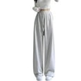 thumbnail image 1 of XEGLSBU Girls Sweatpants Size 8-10 Girls Pants Drawstring Elastic Joggers Solid Color Fashion Sweatpants for Kids Grey Size 10-12 Years, 1 of 8