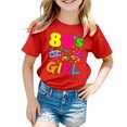 thumbnail image 1 of XEGLSBU Girls T Shirts Size 14-16 Shirts for Teen Kids Girls Short Sleeve 100 Days of School Print T-Shirt Female Present Tops Red-C Size 12-13 Years, 1 of 4