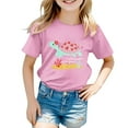 thumbnail image 1 of XEGLSBU Girls T Shirts Size 6-7 Girls Clothes Cute Graphic Shirts Kids Short Sleeve T Shirt Ocean Tee Tops Pink Size 2-3 Years, 1 of 3