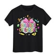 thumbnail image 1 of XEGLSBU Girls Tshirts 6-7 Years Old Boy and Girl Fashion Casual Print Round Neck Loose Short Sleeve T Shirt Top Black Size 10-11 Years, 1 of 4