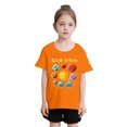 thumbnail image 1 of XEGLSBU Girls Tshirts 6-7 Years Cotton Kid Girls Cute Print Graphic Round Neck Short Sleeve Tee Summer Casual T Shirt Orange Size 5-6 Years, 1 of 4