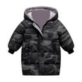 thumbnail image 1 of XEGLSBU Girls Winter Down Coat Long Padded Warm Thermal Insulated Outerwear with Camo Print for Outdoor Activities Boys Jackets Size 14-16 Fall Black Size 6-7 Years, 1 of 5