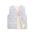 thumbnail image 1 of XEGLSBU Girls Winter Coat Size 10-12 Blue Girls Warm Winter Vest Padded Quilted Sleeveless Jacket Outerwear Cozy Thermal for Cold Weather Kids Lightweight Comfort Casual Wear Grey Size 11-12 Years, 1 of 6