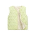 thumbnail image 1 of XEGLSBU Girls Winter Coat Size 12-14 Girls Warm Winter Vest Padded Quilted Sleeveless Jacket Outerwear Cozy Thermal for Cold Weather Kids Lightweight Comfort Casual Wear Light Green Size 5-6 Years, 1 of 6