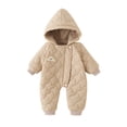 thumbnail image 1 of XEGLSBU Girls Winter Coat Size 6T Girls Down Jumpsuit Winter Thermal Outwear Baby Romper with Lightweight Warm Padding for Outdoor Play Boys Winter Coat 5T Khaki Size 18-24 Months, 1 of 5