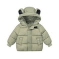 thumbnail image 1 of XEGLSBU Girls Winter Coat Size 7 Blue Winter Down Coats for Kids Baby Boys Girls Jacket Bear Hoods Outerwear Girls Coats Size 10-12 Ski Green Size 4-5 Years, 1 of 4