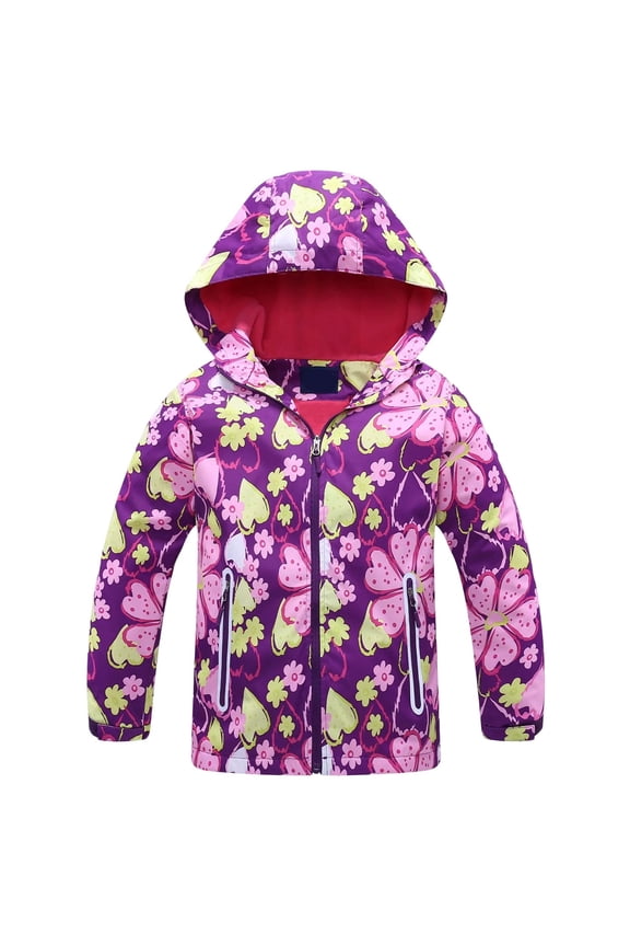 Girls Winter Jacket Girls Windproof Warm Trench Coat Winter Thermal Outerwear Jacket for Kids Youth Medium Big Size Children Girls Jackets Size 6 under 10 Dark Purple Size 7-8 Years