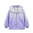 thumbnail image 1 of XEGLSBU Girls Winter Jackets Size 14-16 Girls Windbreaker Jacket Lightweight Outdoor Jacket Fall Hiking Coat with Hood for Toddler Youth Kids Girls Winter Jacket Size 8-10 Purple Size 3-4 Years, 1 of 7