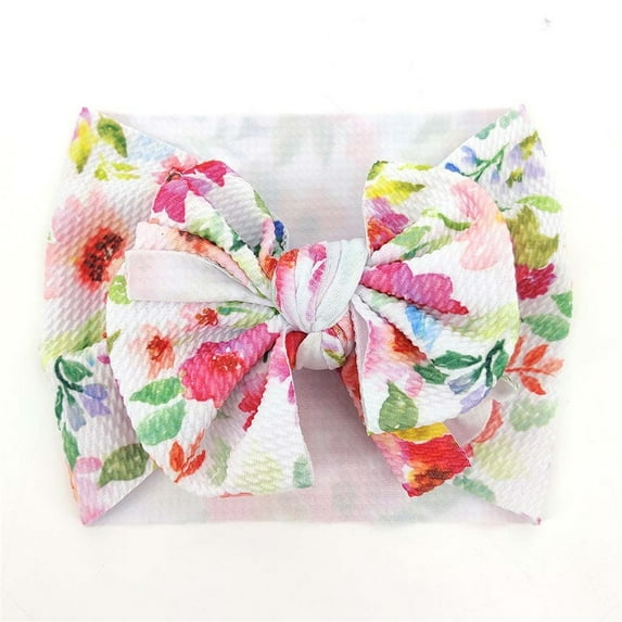 XEGLSBU Hair Bows for Girls 6-12 Toddler Baby Boys Girls Stretch Sunflower Floral Bow Hairband Headwear Headband 0-3 Years Baby Girl Bows Fall One Size