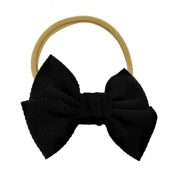 XEGLSBU Hair Bows for Girls 6-7 Toddler Baby Girls Headband Bowknot Elastic Hair Band for 6inch Bows for Girls Black One Size