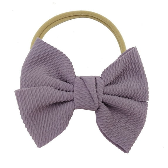 XEGLSBU Hair Bows for Girls 6-7 Toddler Baby Girls Headband Bowknot Elastic Hair Band for Hair Bows for Girls 6inches Grey One Size
