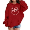 thumbnail image 1 of XEGLSBU Hoodies for Girls 10-12 Baggy Preppy Girl's Boy's Hoodie Long Sleeve Soft Sweatshirt Graphic Hoody Kids Cute Pullovers Top Clothes For Girls d-Red Size 4-5 Years, 1 of 4