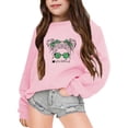 thumbnail image 1 of XEGLSBU Hoodies for Girls 10-12 Navy Blue Children's Autumn And Winter Part Letter Printed Round Neck Long Sleeved Sweatshirt Pink-D Size 3-4 Years, 1 of 7