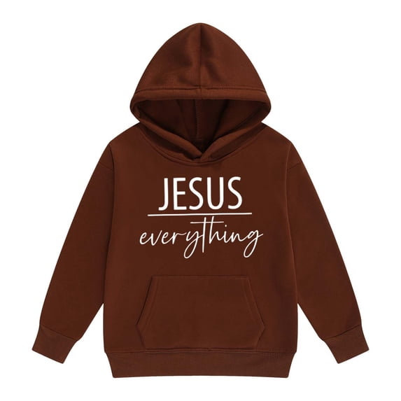 XEGLSBU Hoodies for Girls 14-16 Boys Girls And Toddlers' Pullover Hoodie Sweatshirts b-Coffee Size 3-4 Years