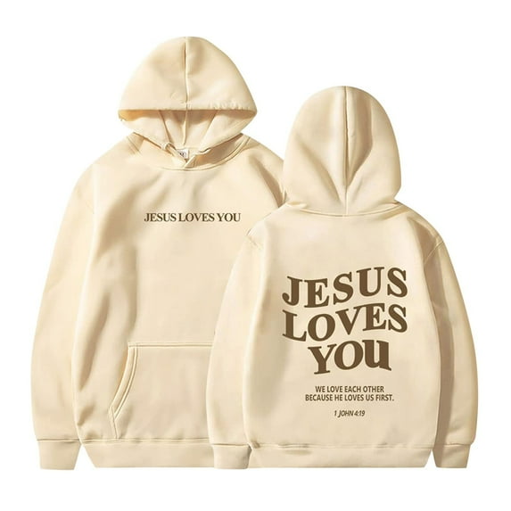 XEGLSBU Hoodies for Girls 14-16 Size Boys And Girls Casual Loose Cute Print Long Sleeve Hoodie Sport Beige Size 12-13 Years