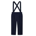 thumbnail image 1 of XEGLSBU Kids Pants for Boys School Plaid Jumpsuit Trousers for Elementary School Boy's Casual Long Pants for Spring and Autumn Navy Size 5-6 Years, 1 of 2
