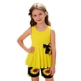 thumbnail image 1 of XEGLSBU Kids Summer Cute Casual Wear Set Girls Outfit Sleeveless Sunflower Print Tank Dress with Shorts Casual Two Piece (Yellow Size 7-8 Years), 1 of 8