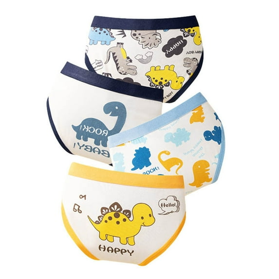 XEGLSBU Kids Toddler Baby Boys Underwear Cute Cartoon Briefs Shorts Pants Cotton Comfortable Underwear Trunks 4PCS Boys Underwear Size 7 Briefs Light Blue Size 2-3 Years