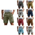 thumbnail image 1 of XEGLSBU Men's Cargo Shorts Casual Summer Breathable Comfortable Outdoor Relaxed Fit Elastic Waist Soft for Daily Light Green Size XXL, 1 of 6