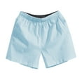 thumbnail image 1 of XEGLSBU Mens Swim Trunks Big and Tall Linen Waist Loose Fit Shorts for Men Solid Color Breathable Casual Beachwear Summer Trousers Sky Blue Size XXXXL, 1 of 3