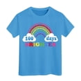 thumbnail image 1 of XEGLSBU Shirts for Girls 14-16 Cute 100 Days of School Shirts for Boys Girls in My 100 Days T Shirt Happy 100th Day of School Print Casual Tops Blue Size 8-9 Years, 1 of 4