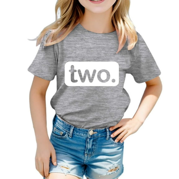 XEGLSBU Shirts for Girls 14-16 Trendy Shirts for Teen Kids Girls Child Short Sleeve Happy Brithday Prints T Shirt Trendy Girls Fans Present Tops Grey Size 12-13 Years