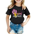 thumbnail image 1 of XEGLSBU Shirts for Girls 12-14 Children Fashion Casual Print Round Neck Loose Short Sleeve T Shirt Top Black Size 8-9 Years, 1 of 4